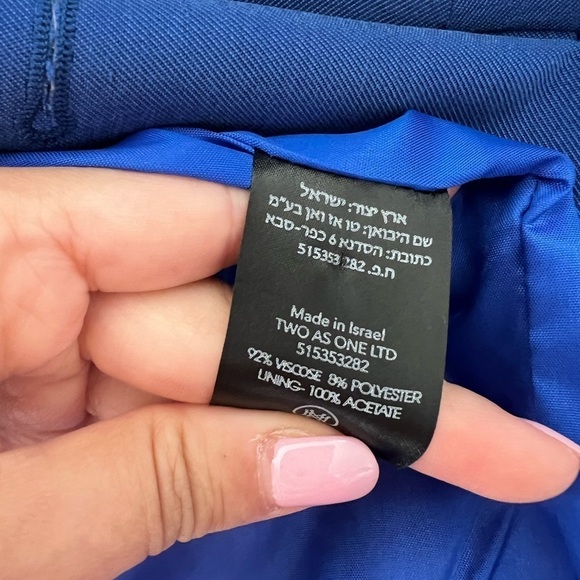 NWT SABINA MUSAYEV Giarda Tailored Blazer Dress Blue Sz M - Picture 7 of 7